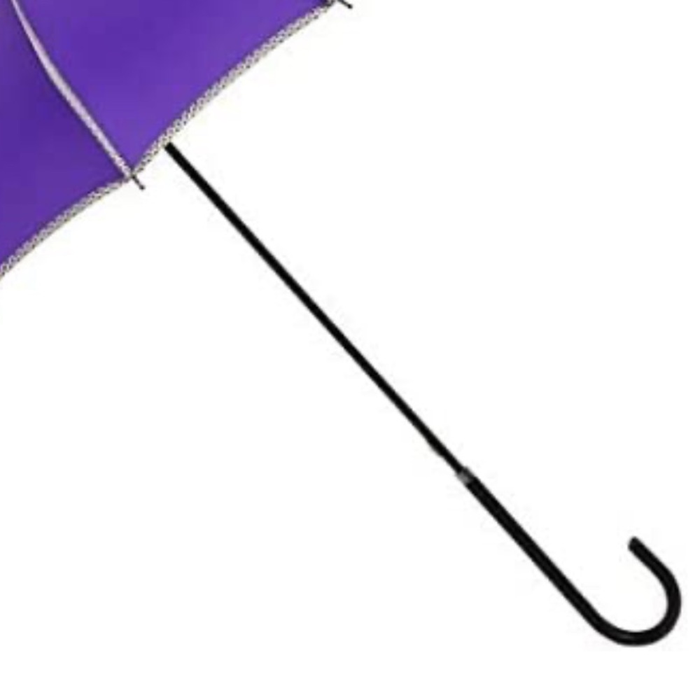 Purple black parasol umbrella retro dollbaby gothic Lolita vintage pointy sun uv - Picture 3 of 4